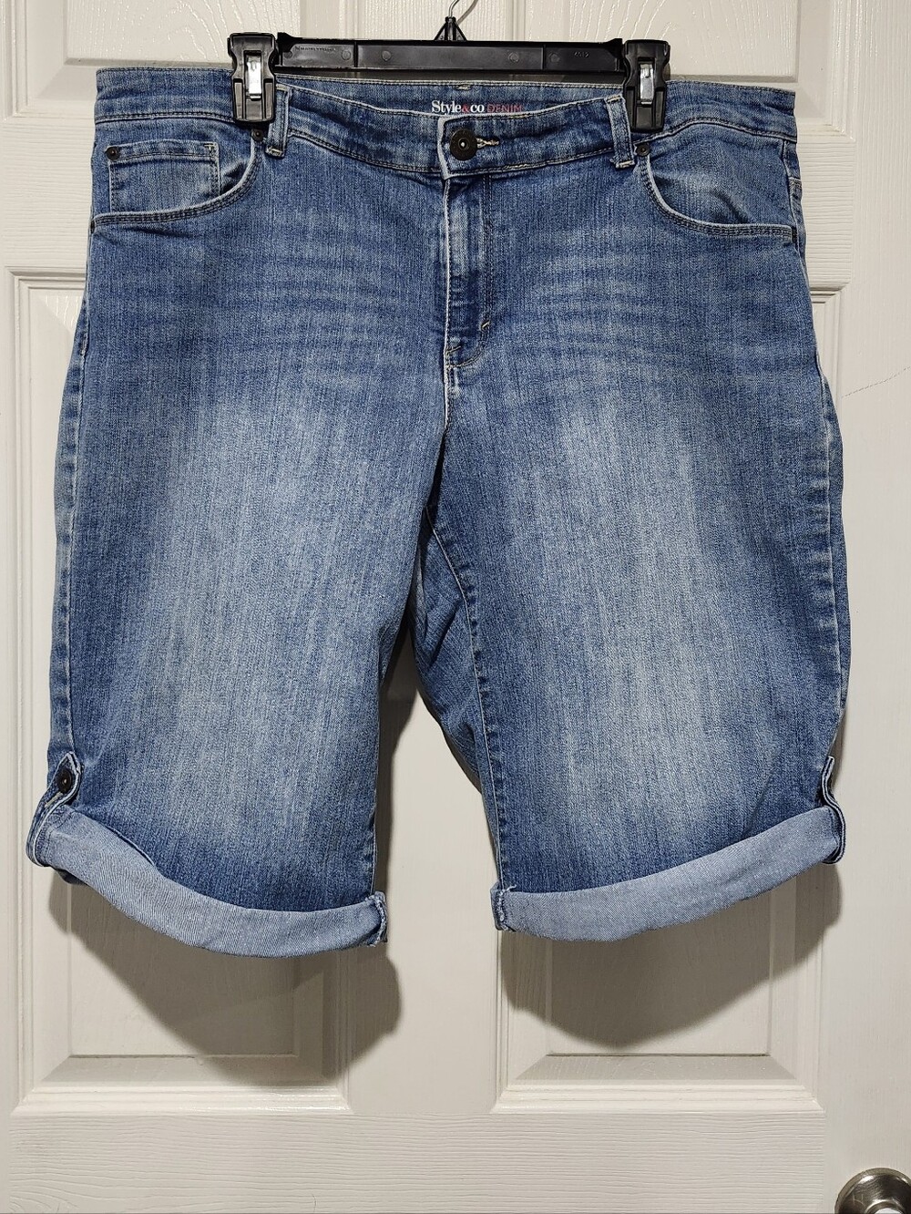 Style & Co Women's Denim Bermuda Shorts Size 16W